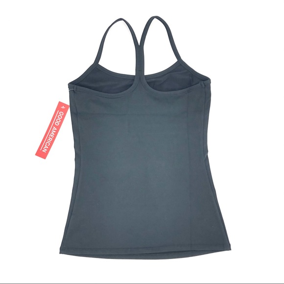 Good American Performance Black Racerback Tank Top - Picture 3 of 7